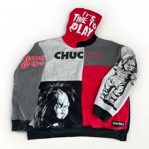 Chucky Child's Play Large Pullover Hoodie Halloween Horror Sweatshirt Size: 2XL